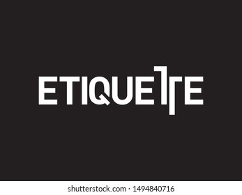 etiquette modern logo design vector.