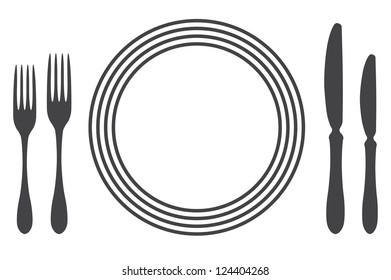 Etiquette Proper Table Setting silhouette