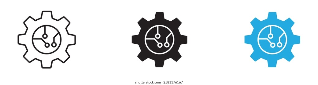 ETL icon black white vector outline