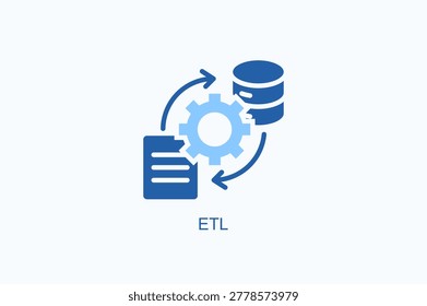 Etl Icon Or Logo Isolated Vector Illustration
