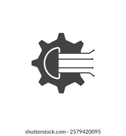 ETL icon Simple thin line flat symbol