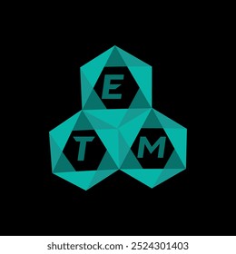 ETM kreatives Logo für minimalistische Buchstaben. ETM einzigartige Vektor Initialen Alphabet Buchstaben Logo Design
