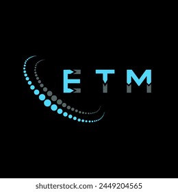 ETM-Buchstabenlogo abstraktes Design. Einzigartiges ETM-Design. ETM.
