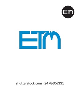 ETM-Logo-Buchstabe Monogramm Design