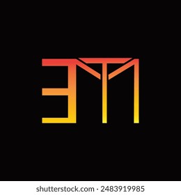 ETM-Logo-Buchstabe Monogramm Design