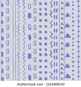 Etnic color geometric seamless pattern. Ornament fabric hand drawn