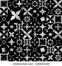 Etnic ornamental arabic design gradient on dark background. Wall tiles design