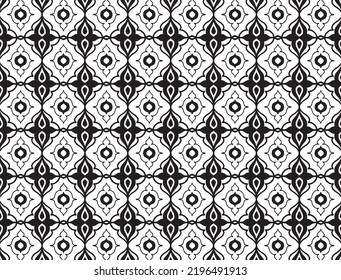  Etnic Pattern Background design in black and white color. BW Tribal Aztec Pattern illustration template element
