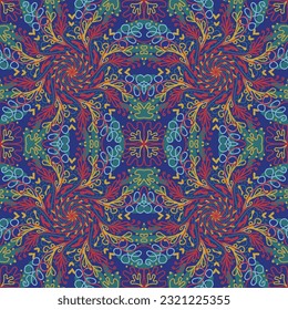 Etnical floral pattern ready to use and print