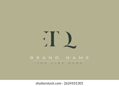 Projeto de logotipo de letra abstrata ETQ. Este logotipo é desenhado por três letras abstratas.