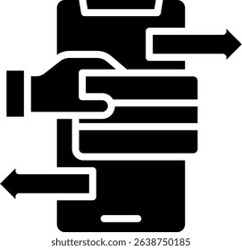E-Transfer Icon Glyph Vector Illustration