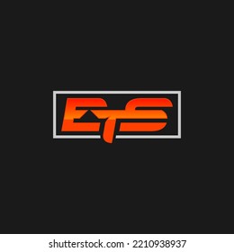 ETS initials logo, name initials logo, company initials logo, person initials logo.EPS 10
