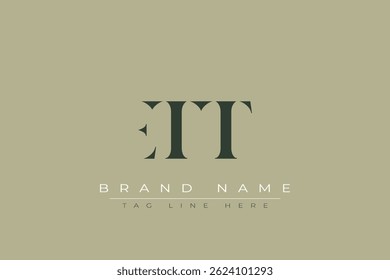 ETT abstract letter logo design. This logo is designed by three abstract letters.