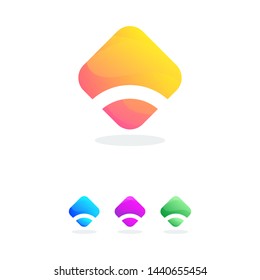ETTER A ABSTRACT LOGO DESIGN  VECTOR
