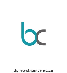 estilo de invinidad redondo del logotipo BC - vector