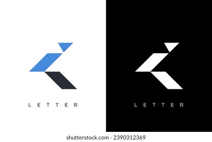mejor K. diseño de icono. elementos de plantilla. logotipos abstractos geométricos