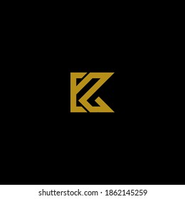 etter k modern font alphabet monogram geometric initial minimal luxury