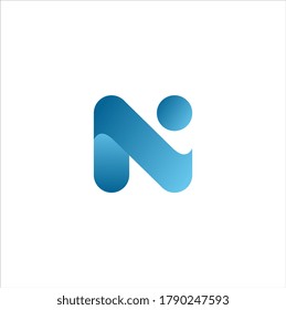 Etter N Logo Modern Concept Vector Illustration