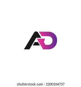 etters A D, DA joint logo icon  vector template.