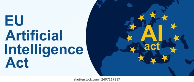 EU AI act banner. vector