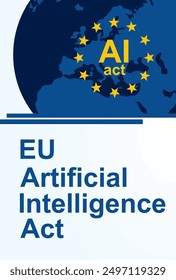 EU AI act banner. vector