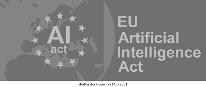 ANUNCIO de la ley de IA de la UE. Vector