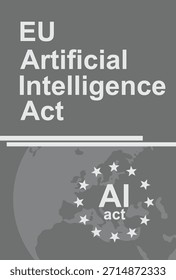 ANUNCIO de la ley de IA de la UE. Vector