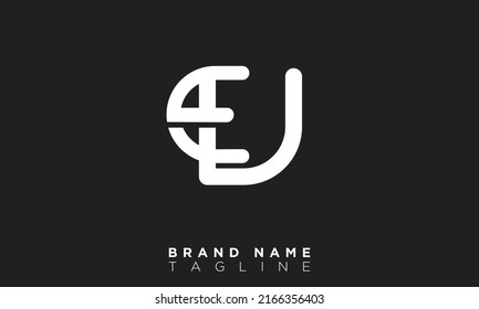 EU Alphabet letters Initials Monogram logo UE, E and U