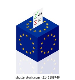 eu ballot box. vector illustration