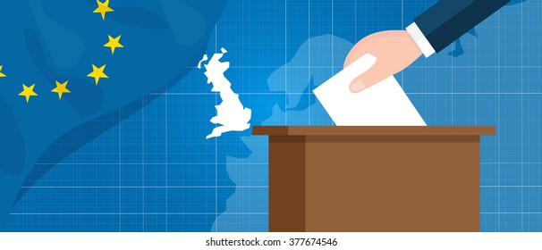 Eu British Referendum Europe Union Exit Britain Break Vector Illustration Vector