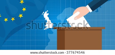 eu british referendum europe union exit britain break vector illustration vector