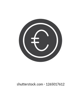 eu currency vector icon. filled flat sign for mobile concept and web design. Euro coin money simple solid icon. Symbol, logo illustration. Pixel perfect vector graphics