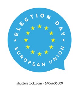 EU election badge sign vector round