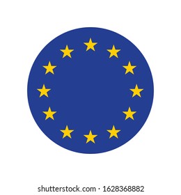 EU European Union button vector round button stamp symbol