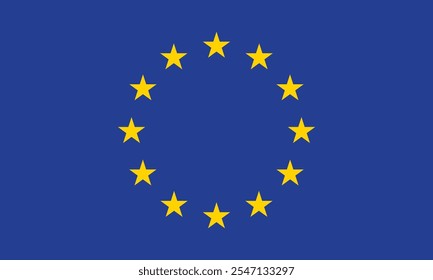 EU European Union flag vector illustration