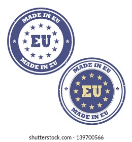 EU (European Union)  Made in EU vector