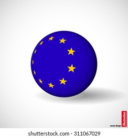 EU Flag, Abstract, Sphere