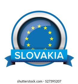 EU flag button with Germany ribbon