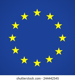 EU Flag. Europe flag. Flag of European Union EU square. Vector Icon Illustration For Your Business Presentations