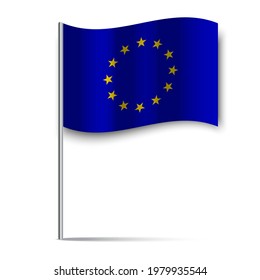 Eu flag, great design for any purposes. National flag. Vector illustration. Stock image.