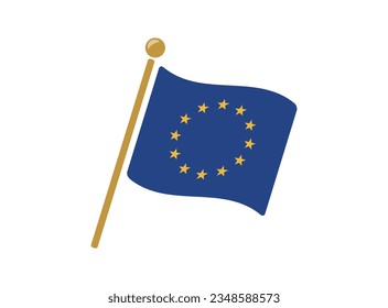 EU flag icon vector illustration