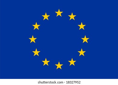 EU Flag Isolated Vector Illustration