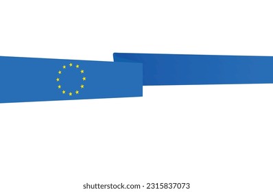 EU  flag ribbon. vector illustration