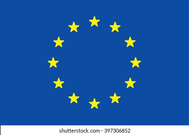 EU flag with rounded cornered stars, like starfish, giving it a more friendly, maritime  appearance