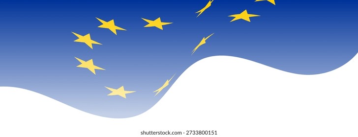 EU flag transparent background, European Union flag border