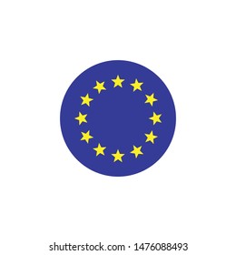 Eu flag vector icon, european symbol. Simple, flat design for web or mobile app