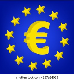 EU flag vector illustration
