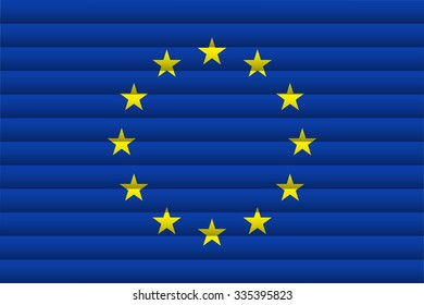 EU flag. Vector Illustration.