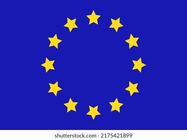 EU flag. Vector image of the flag of the European Union.