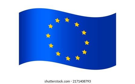 EU flag.Isolated official standard flag of the European Union. Vector illustration.